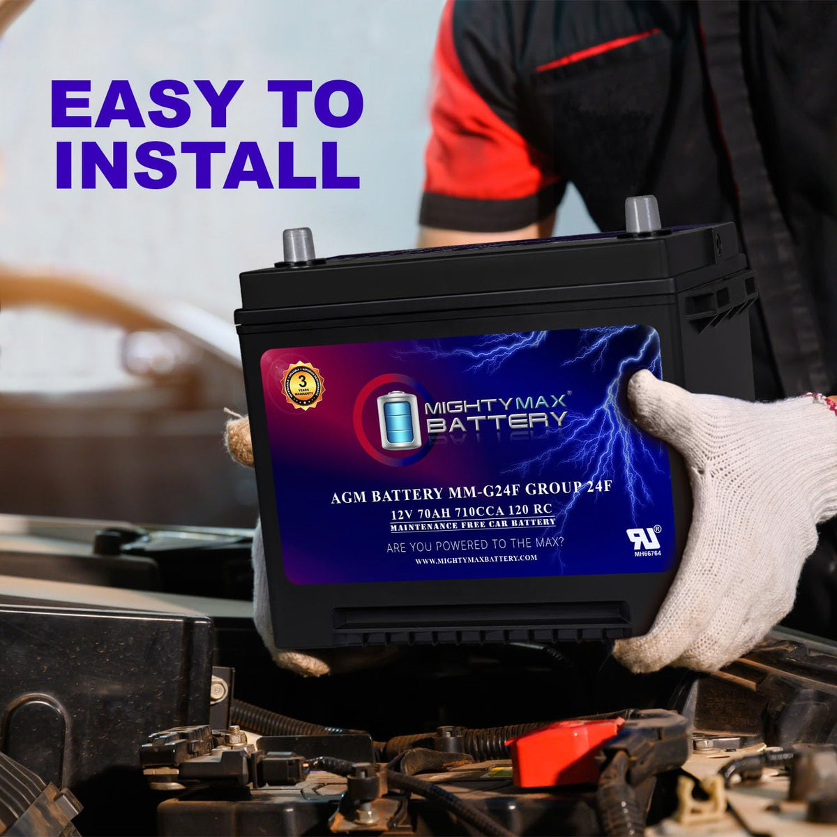 12V 70Ah AGM Replacement Battery N99006