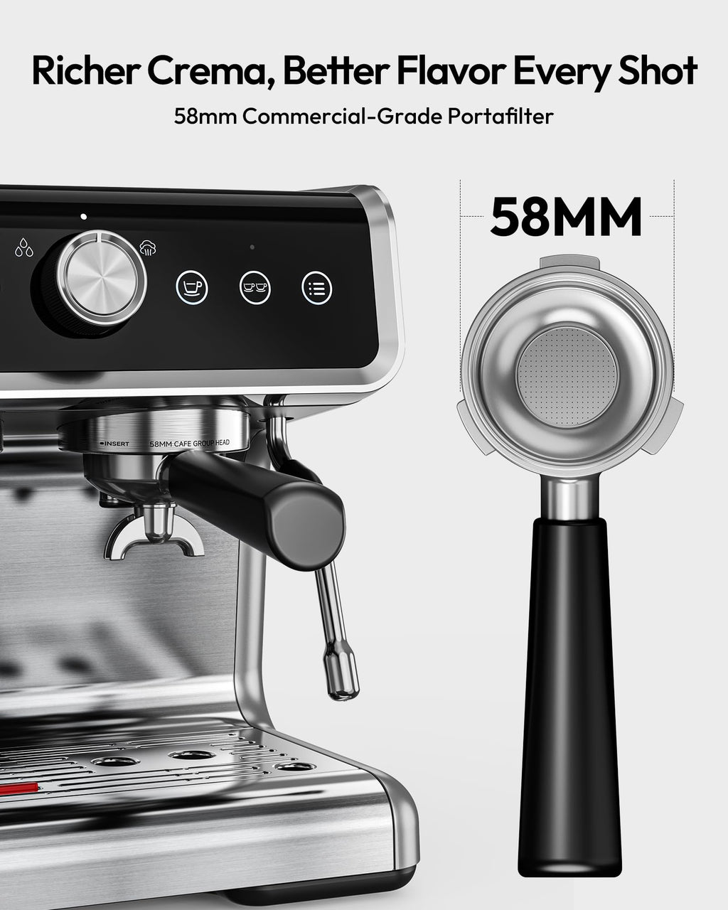 Espresso Machine with Grinder and Milk Frother L7101