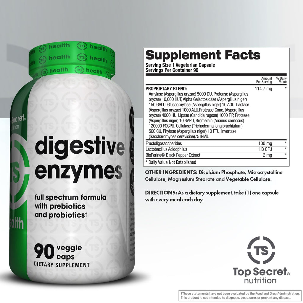 Digestive Enzymes 90 Capsules D4471