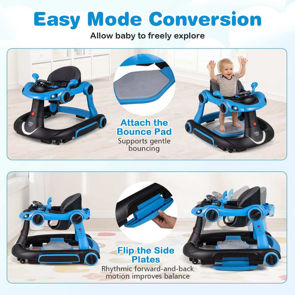 Foldable Adjustable Baby Walker with Wheels Y250