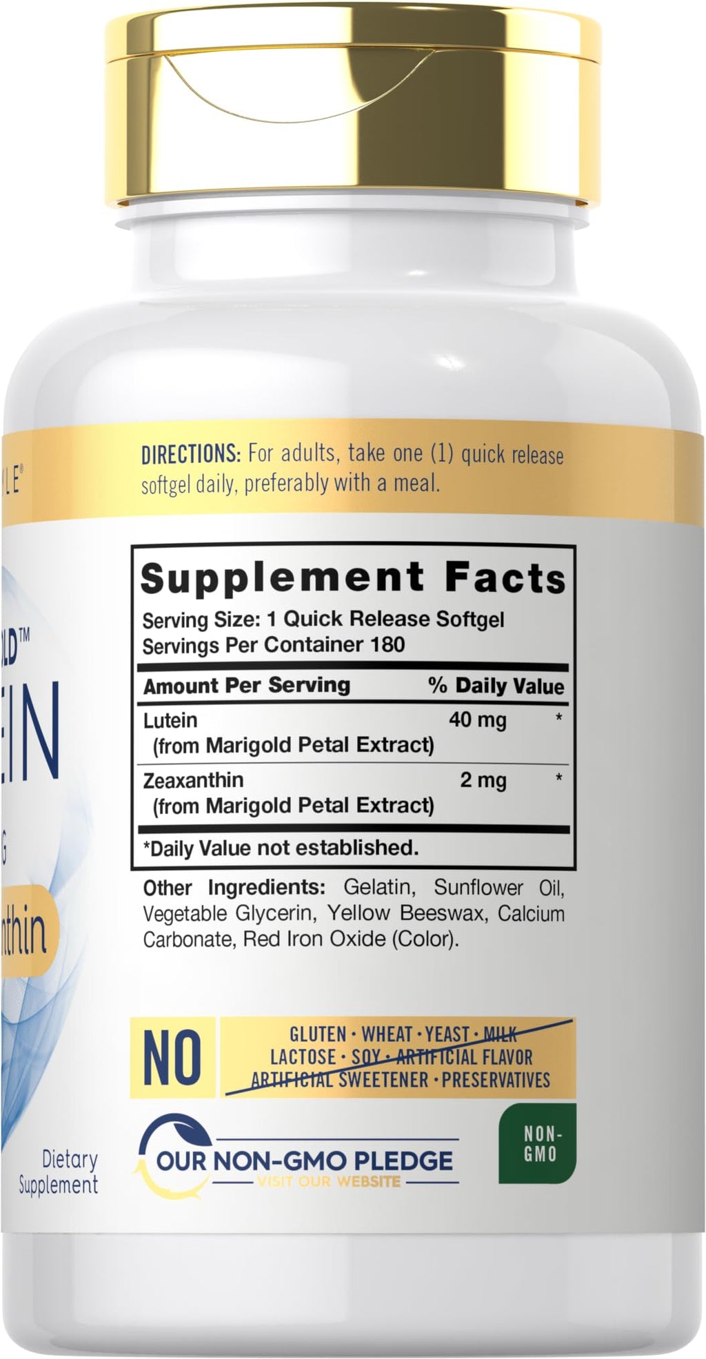 Lutein and Zeaxanthin 40mg 180 Softgels I49239