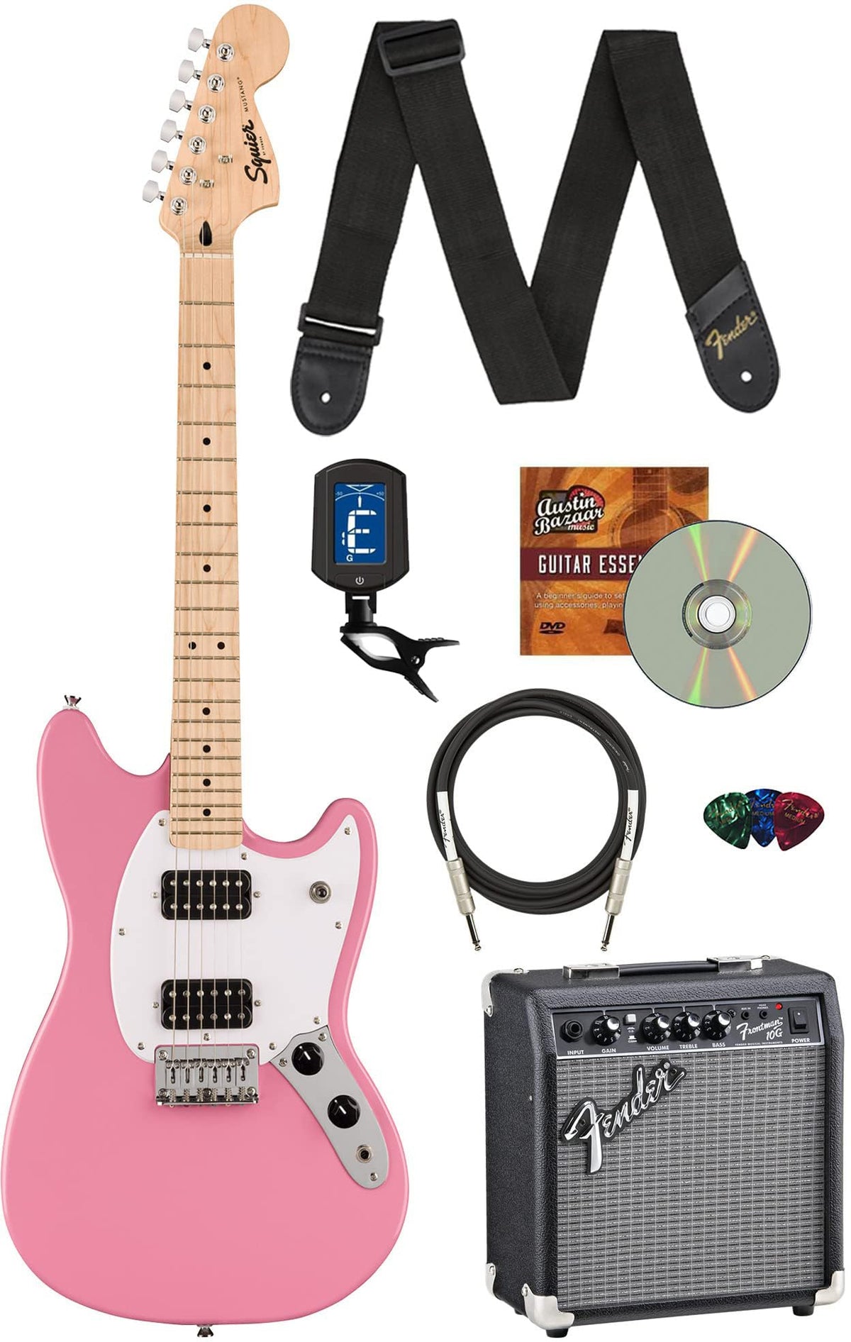 Flash Pink HH Electric Guitar Bundle with Amplifier G612