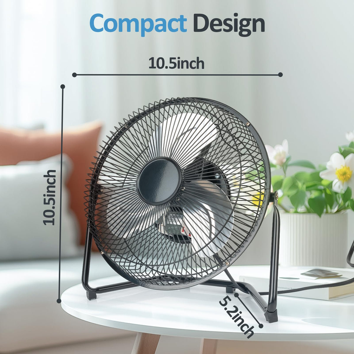 9 Inch Portable Metal Floor Fan K781