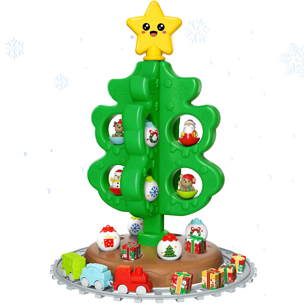 Colorful Plastic Finger Puppets Christmas Tree L52521