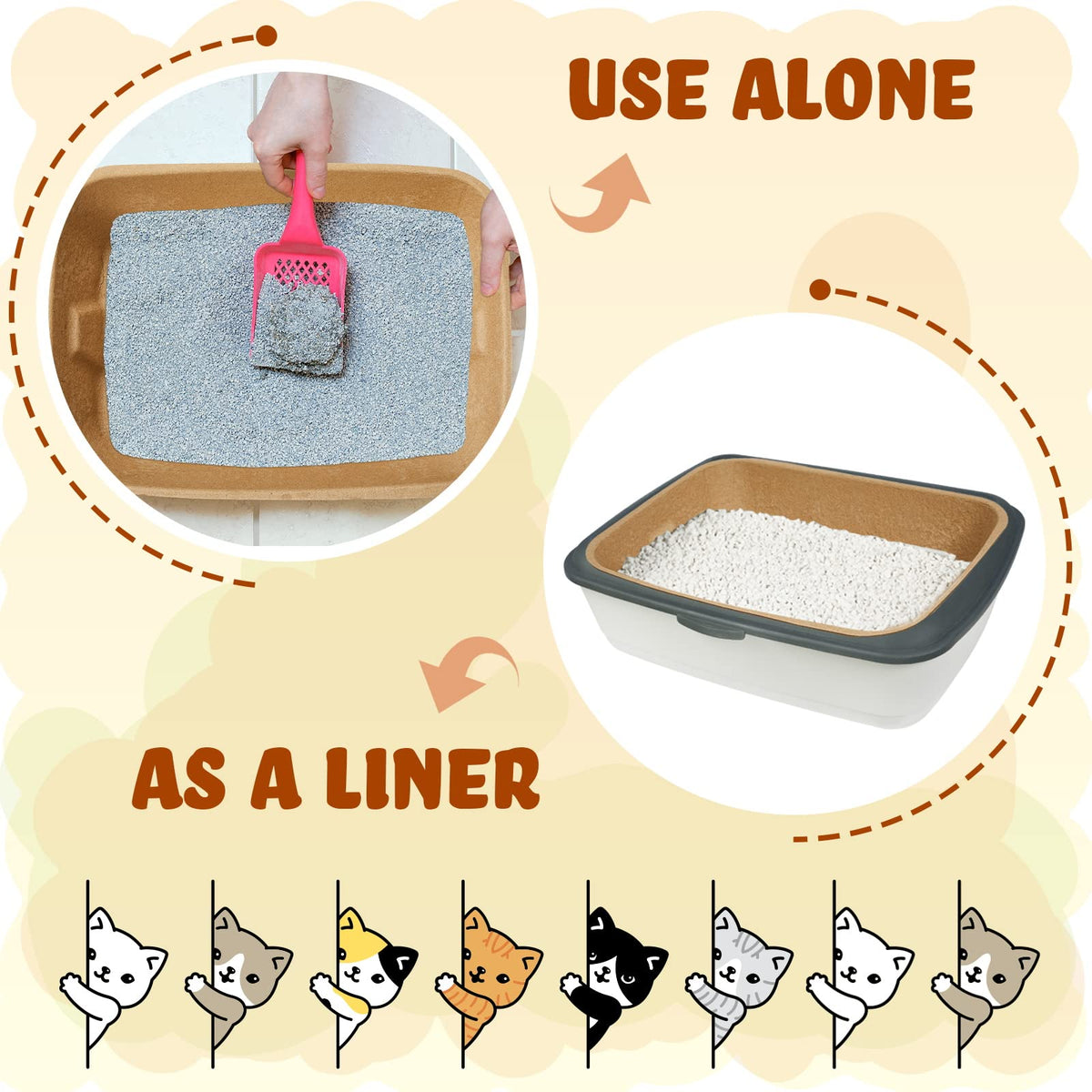 15 Pack Disposable Cat Litter Box Large N416