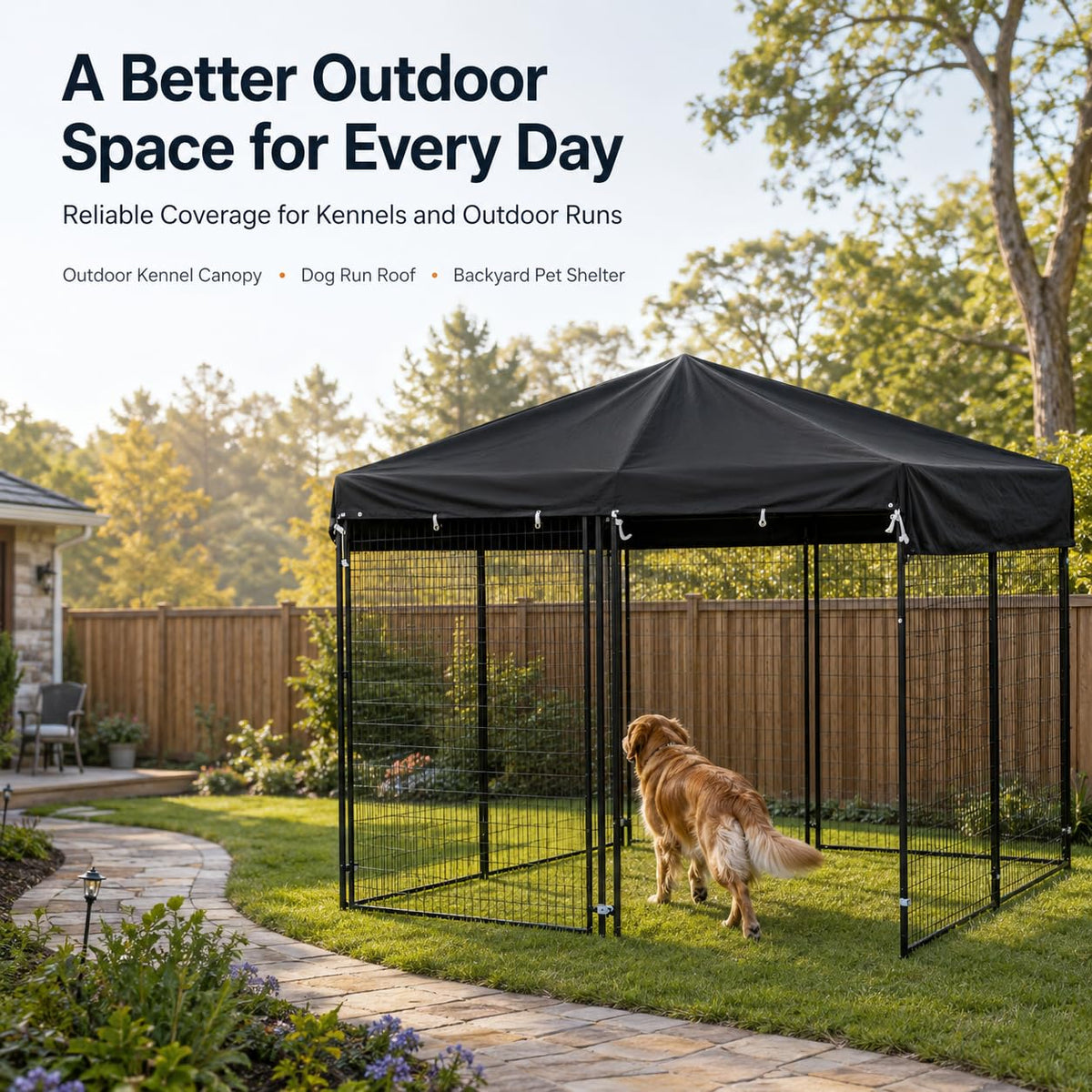 10x10 FT Heavy Duty Waterproof Dog Kennel Cover K159214