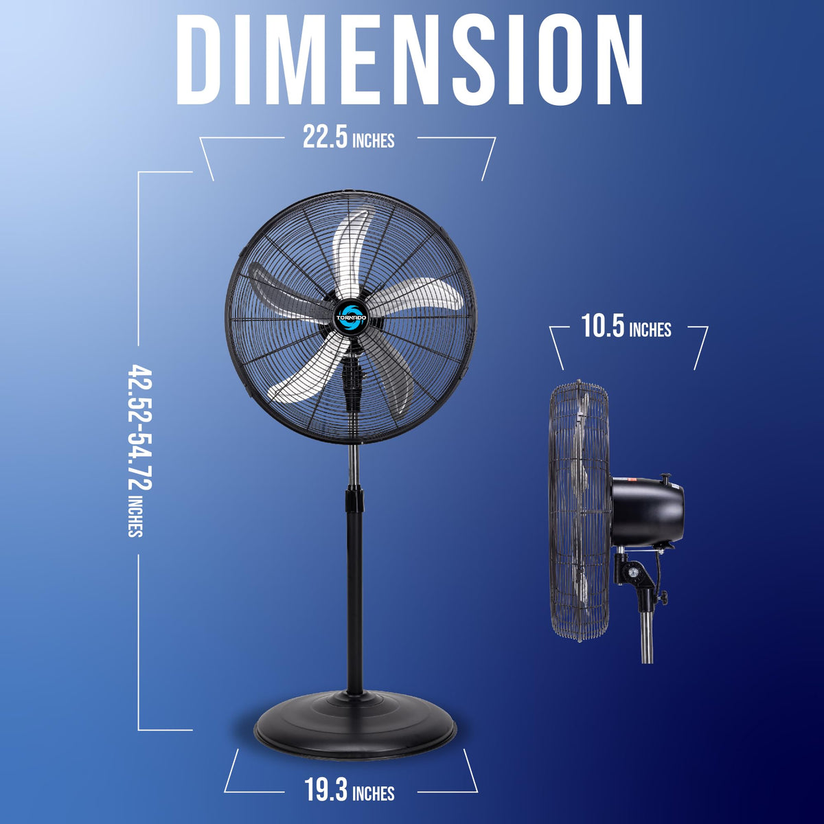 20 Inch High Velocity Oscillating Pedestal Fan N4767