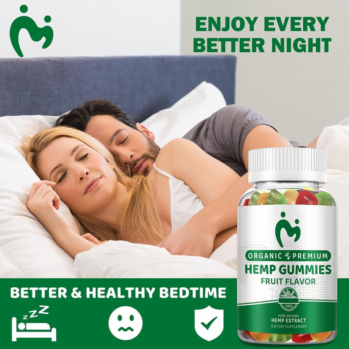 Hemp Gummies Extra Strength Vegan Low Sugar 3 Pack U32272