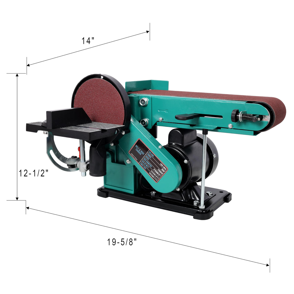 4" x 36" Belt Sander 6" Disc Polisher Grinder M349