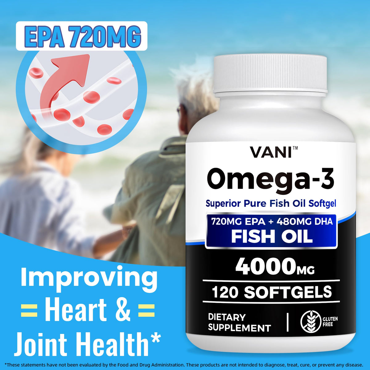 Omega 3 Fish Oil 4000mg 120 Softgels EPA DHA S36710