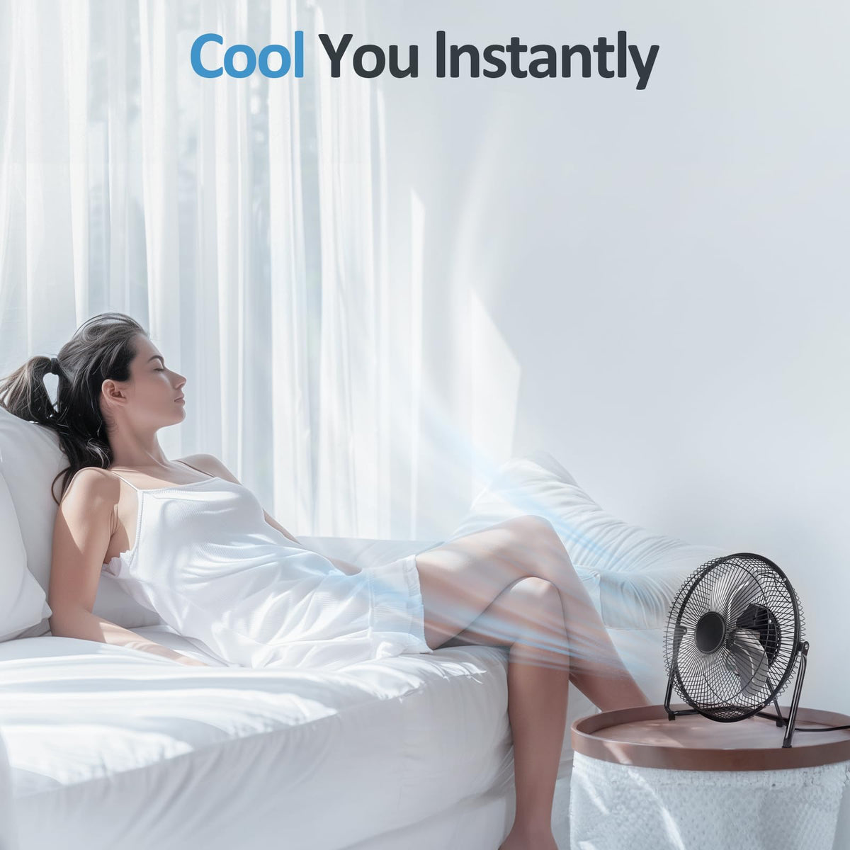 9 Inch Portable Metal Floor Fan K781