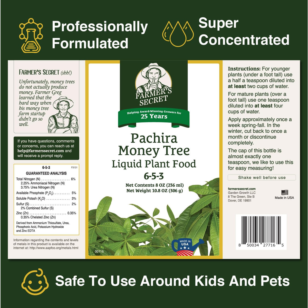 Money Tree Liquid Plant Food Fertilizer 8oz Concentrated M546377