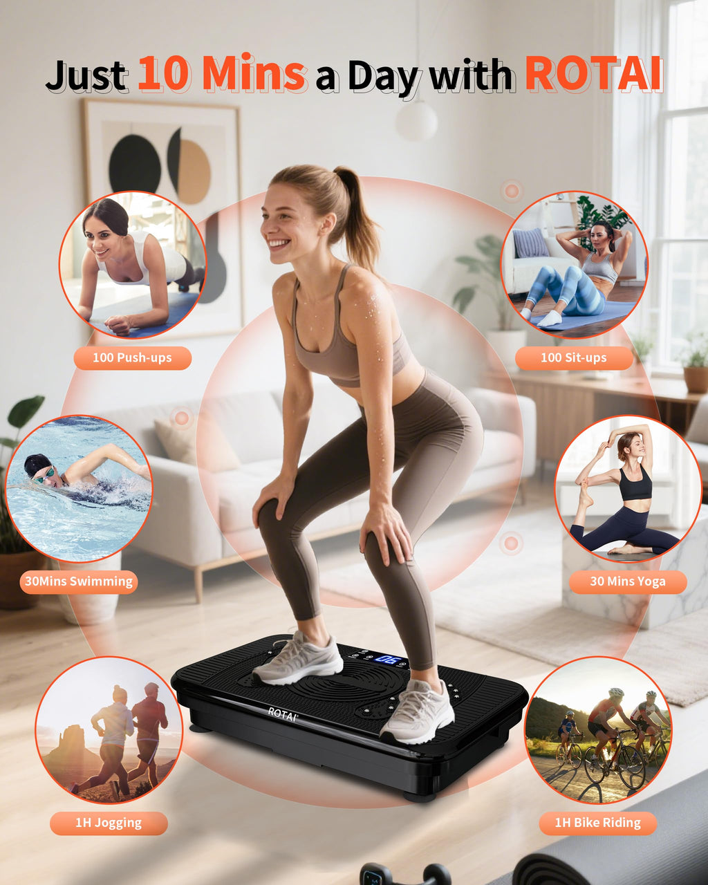 Vibration Plate Exercise Machine 400 lbs Capacity I1466