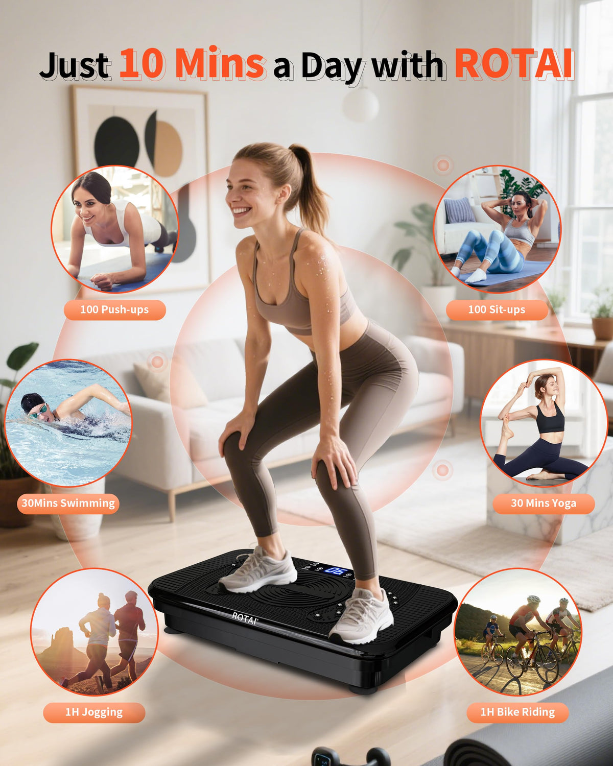 Vibration Plate Exercise Machine 400 lbs Capacity I1466