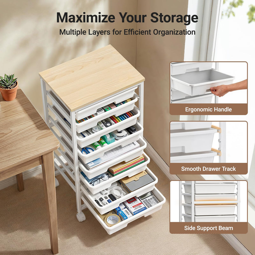 Rolling Cart with 8 Drawers A63673
