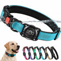 Blue IP68 Waterproof Reflective Dog Collar with AirTag Holder D298