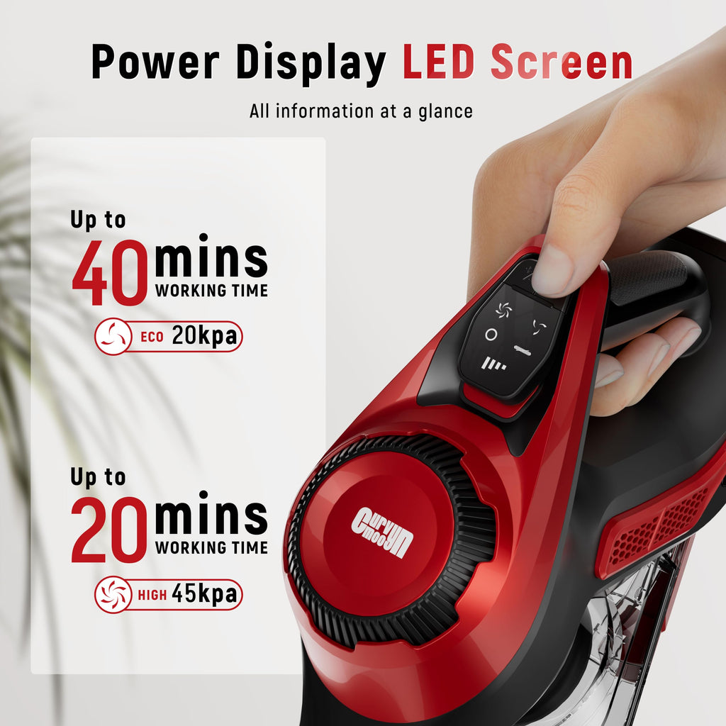 Cordless Stick Vacuum 45Kpa 1.5L Lightweight Handheld Vacuum Y859262