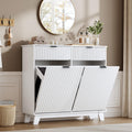 10 Gallon Tilt Out Trash Can Cabinet with Storage Drawer L570