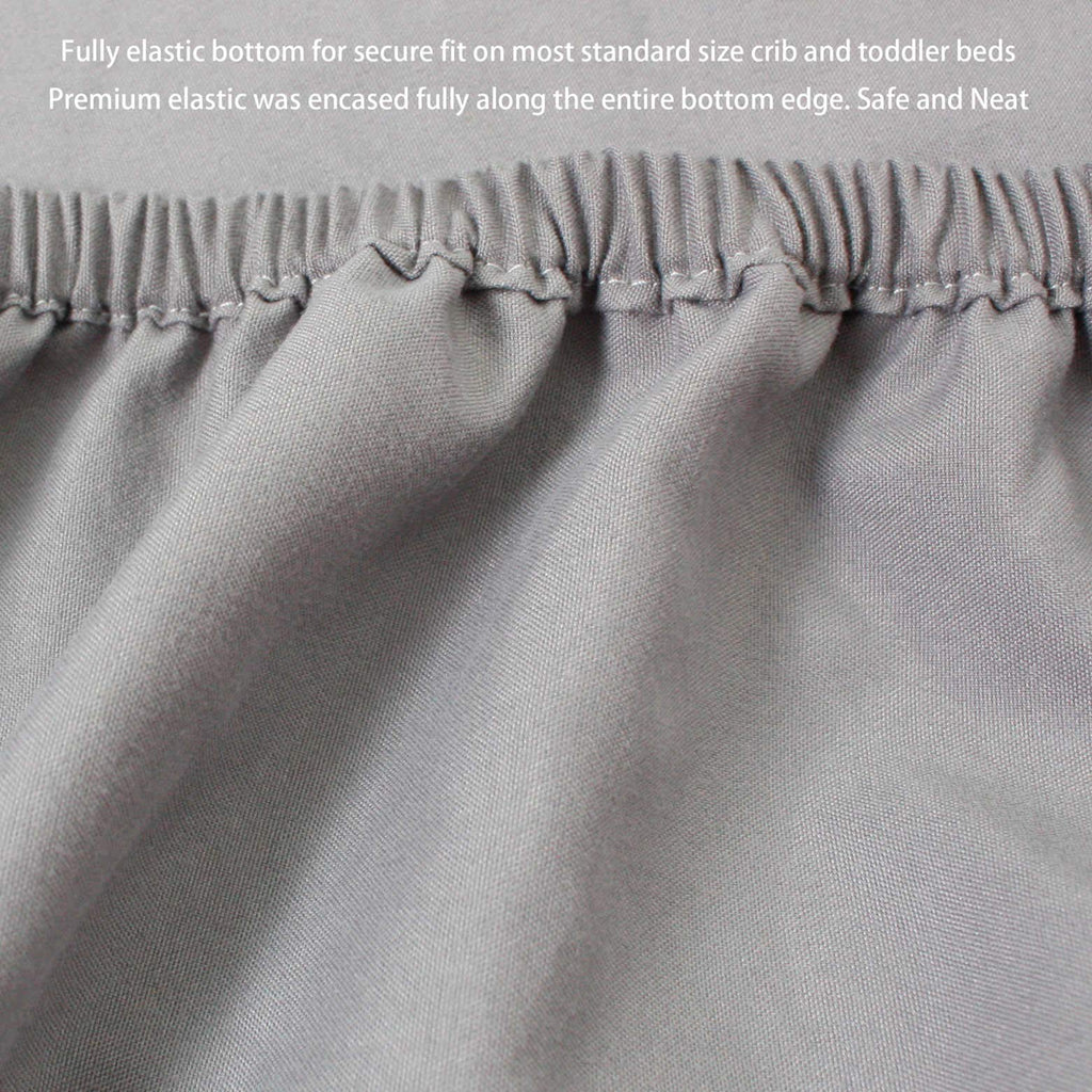 3-Pack Fitted Crib Sheets Set, 9" Deep Microfiber, Navy Blue Charcoal Gray P32030