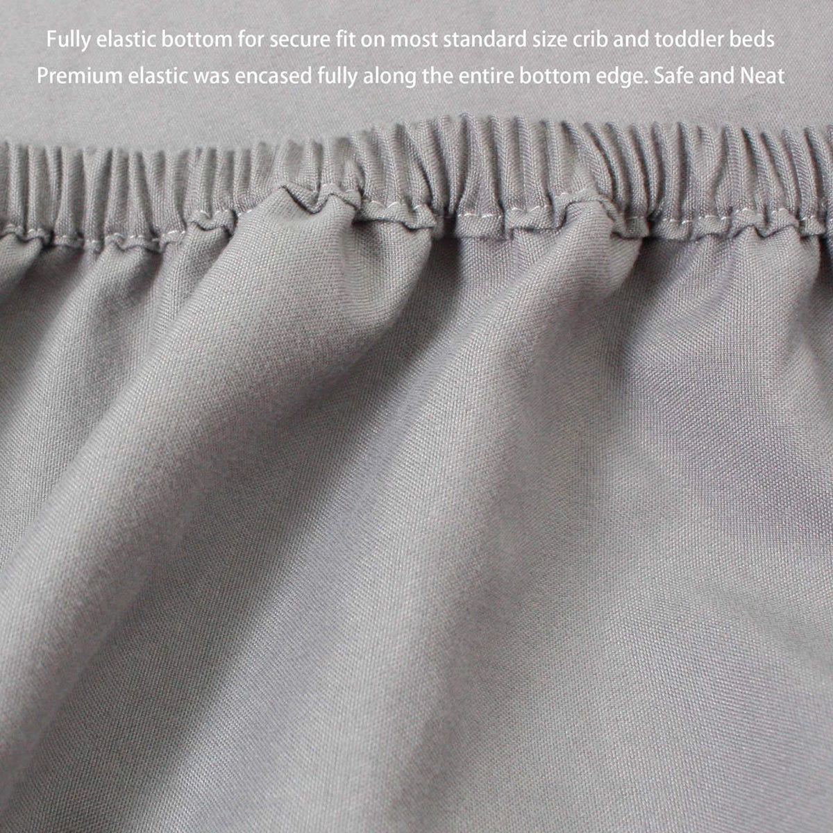 3-Pack Fitted Crib Sheets Set, 9" Deep Microfiber, Navy Blue Charcoal Gray P32030