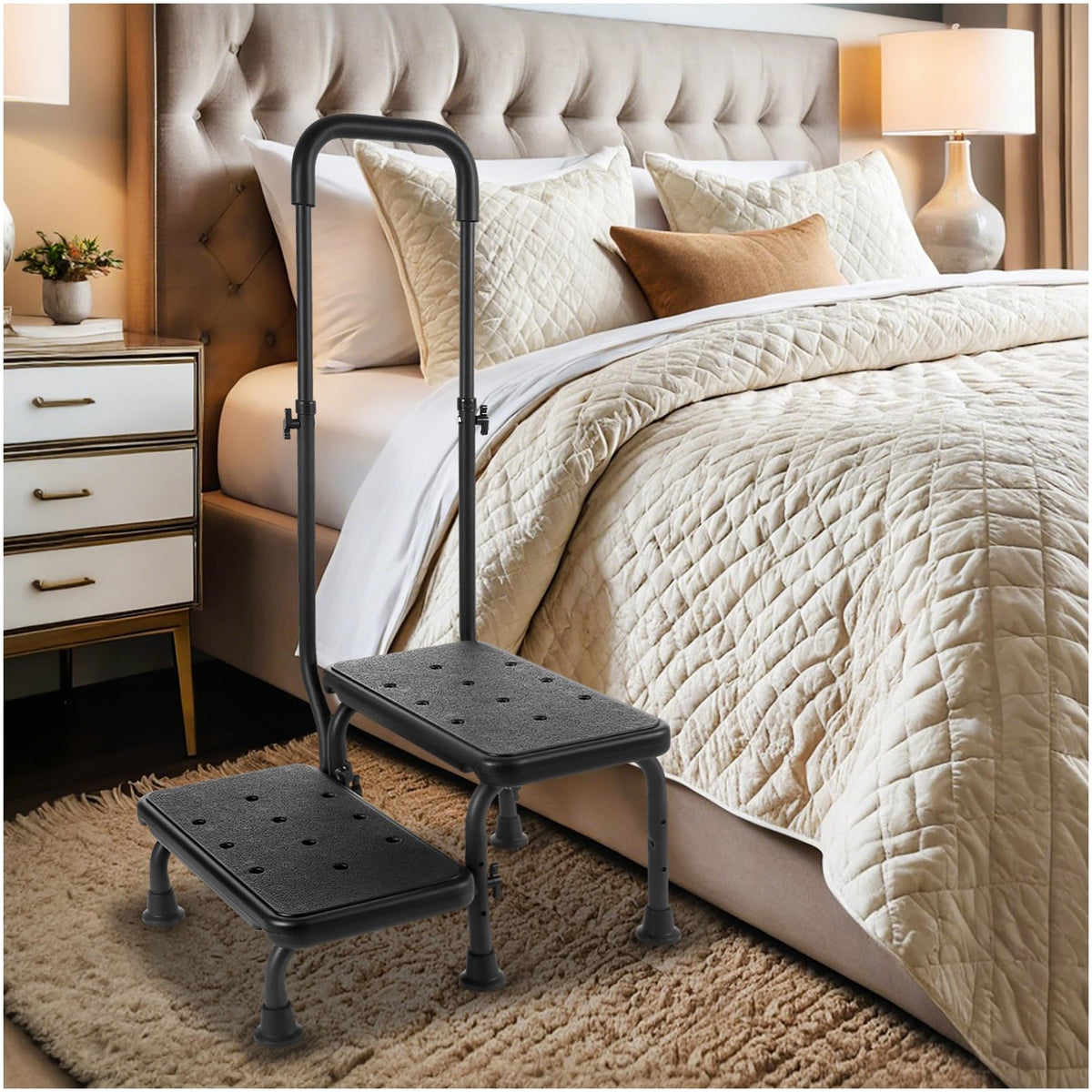 2 Step Stool with Handle and Non-Slip Platform E4553