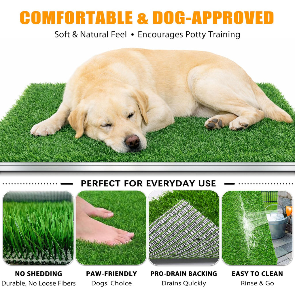 Grass Pee Pad with Stainless Steel Tray J22594