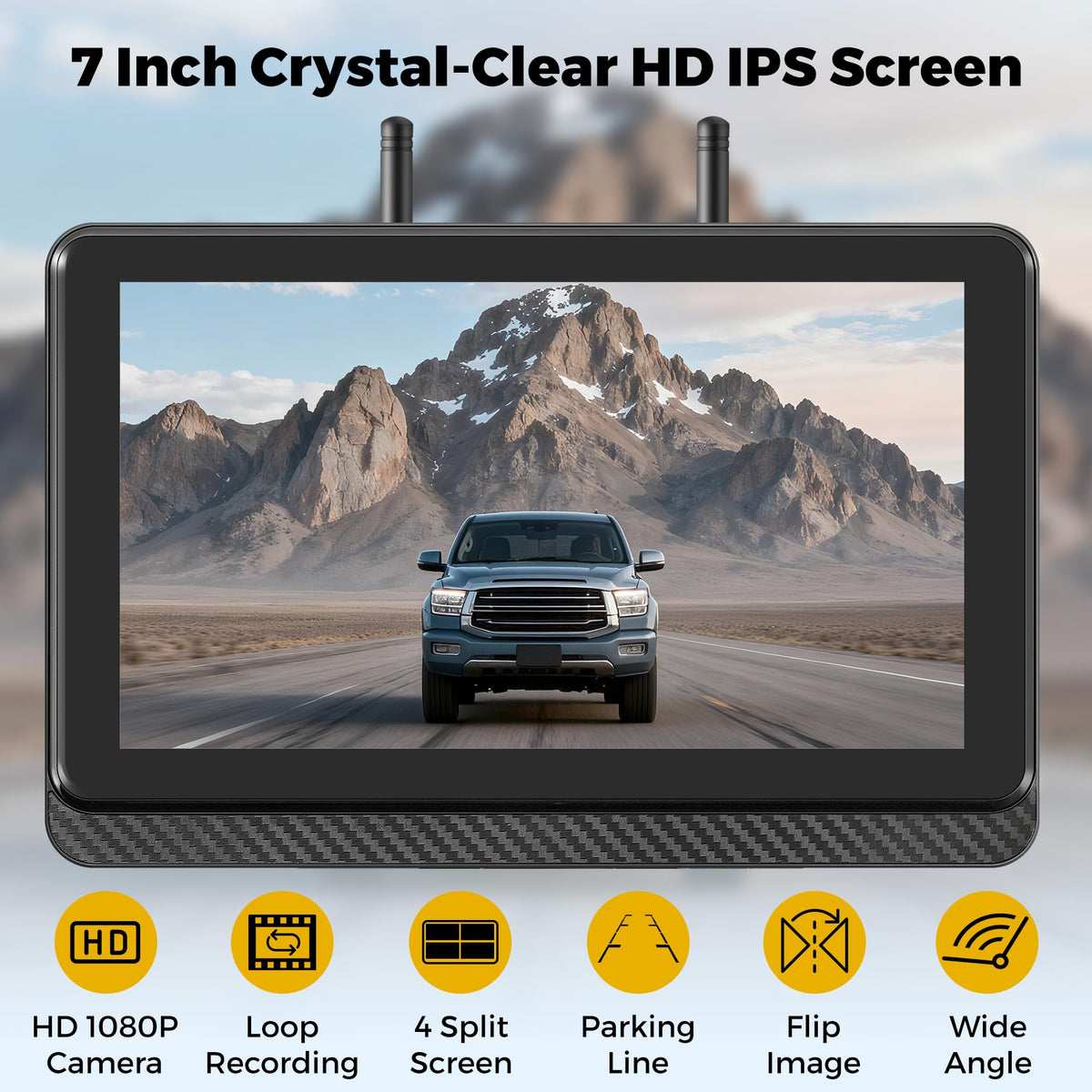 Wireless Backup Camera with 7" Monitor and 1080P Camera O599