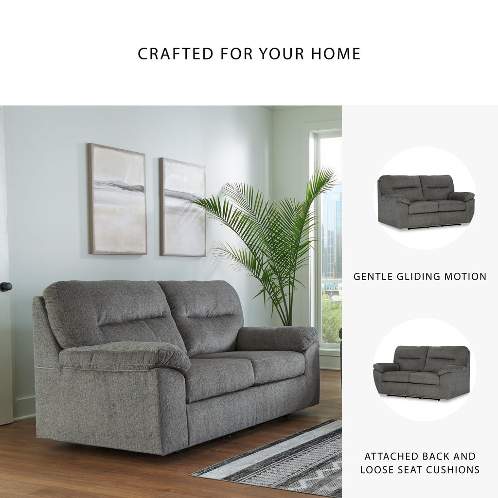 Light Gray Glider Loveseat U57521