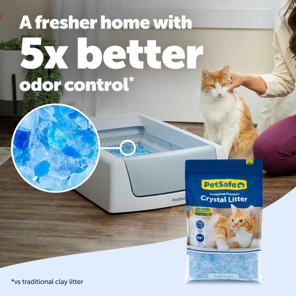 Odor Control Crystal Cat Litter, Fresh Scent, 8 Lb Bag M88829