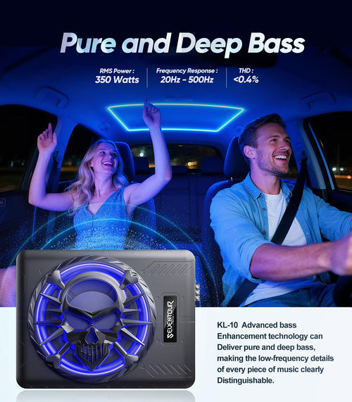 1200W Under Seat Car Subwoofer and Amp W784