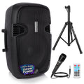 Black 1500W Portable PA Speaker System B9913