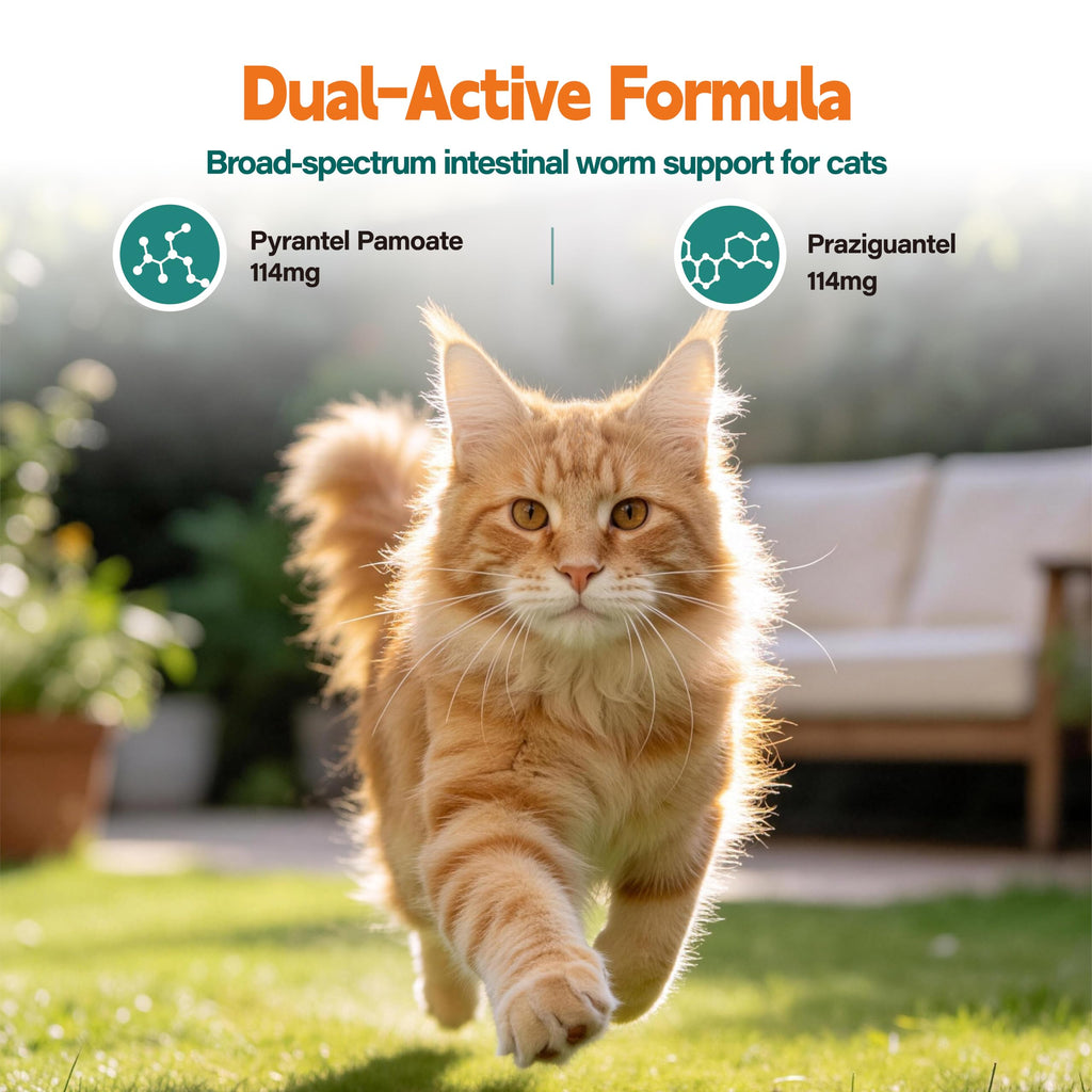 Broad Spectrum Cat Dewormer Tablets 60 Count S438290