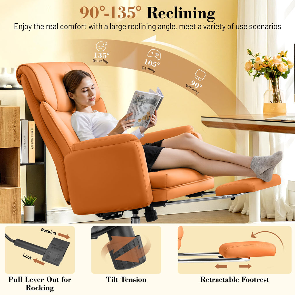 Brown Office Chair with Flip Armrests X421