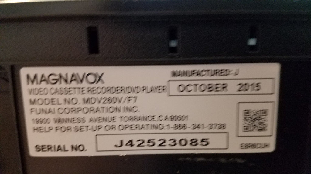 DVD Player & VCR K284856