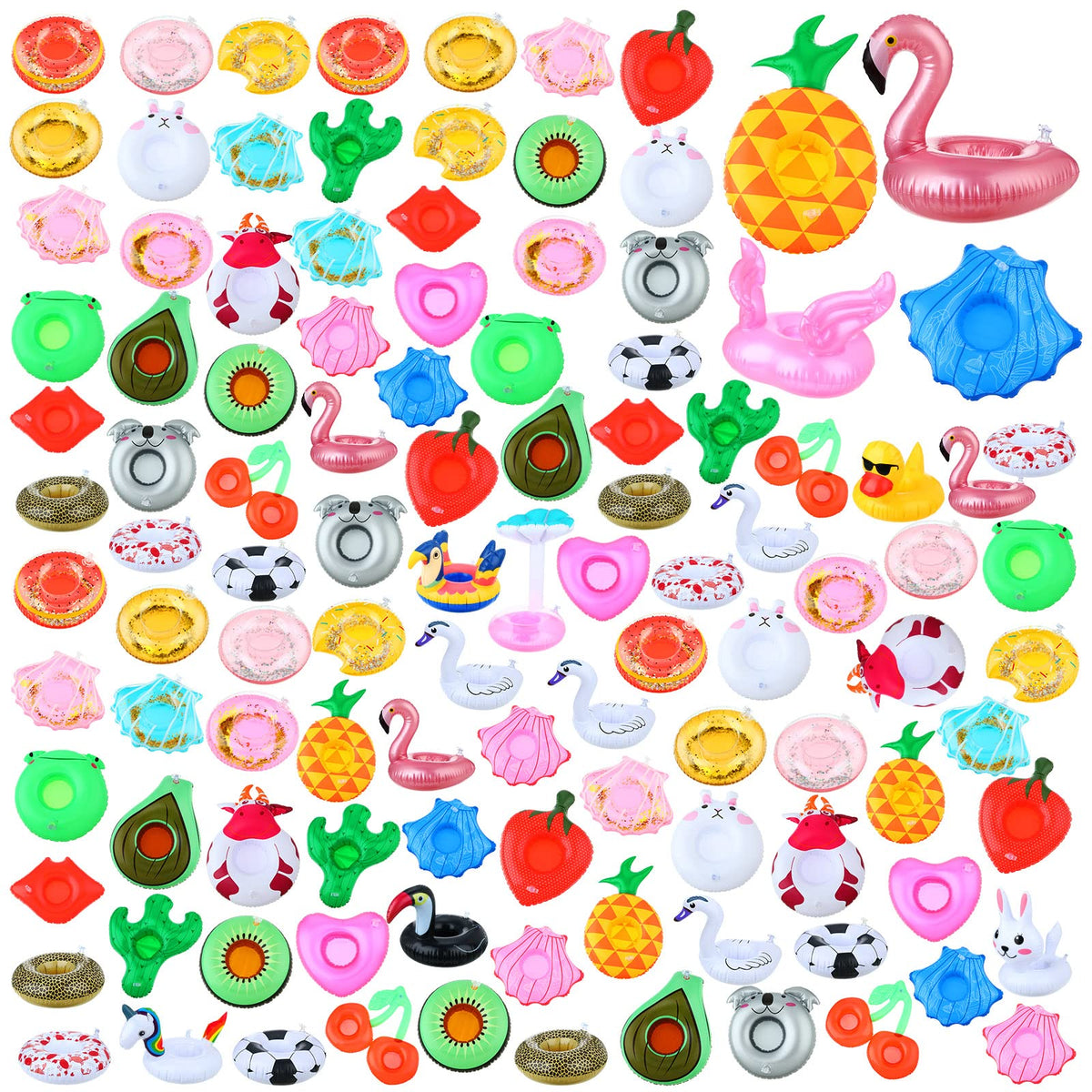 102 Pcs Inflatable Drink Holders with Air Pump L3568