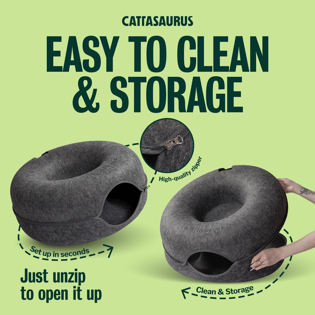 Large Dark Gray Cat Cave Bed B553
