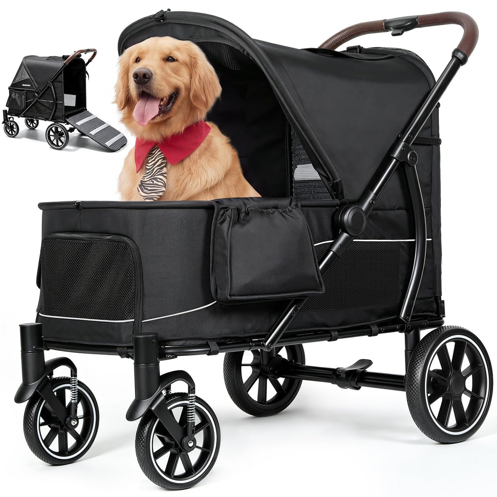 Large Dog Stroller with Walk-in Ramp, up to 110 lbs J541101