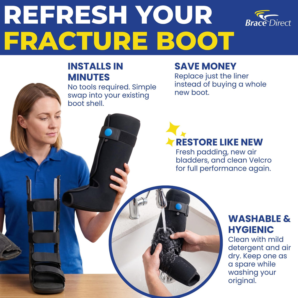 Tall Walking Boot Replacement Liner with Air Pump Bladder J777