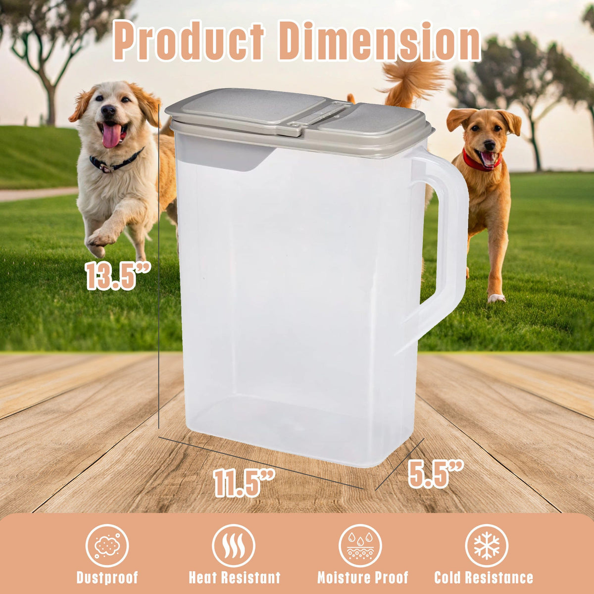 8 Quart Pet Food Storage Container with Scoop J88443