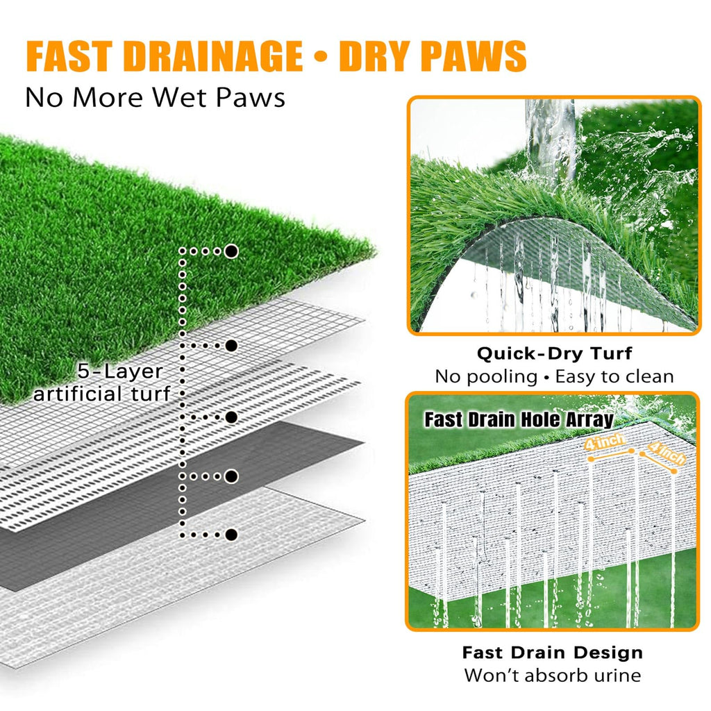 Grass Pee Pad with Stainless Steel Tray J22594