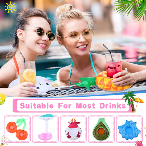 102 Pcs Inflatable Drink Holders with Air Pump L3568