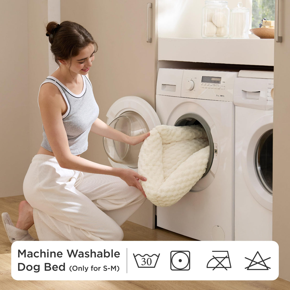 Washable Fluffy Dog Bed G85335