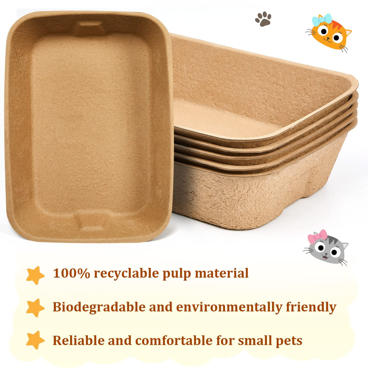 15 Pack Disposable Cat Litter Box Large N416