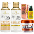 Coconut Shampoo and Conditioner Set and Moroccan Argan Oil Mask and Hair Serum O470
