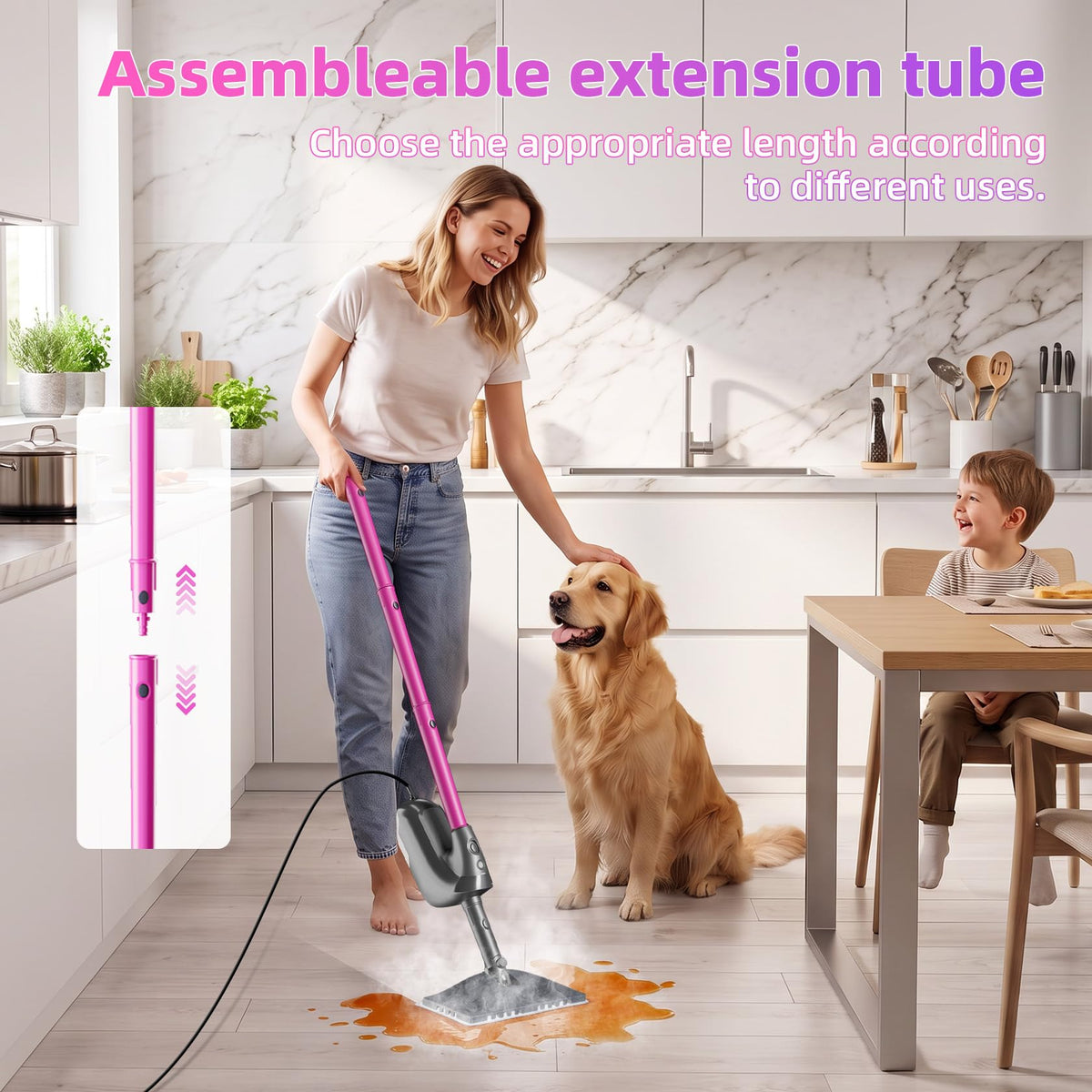 9-in-1 Detachable Handheld Steam Mop W124730