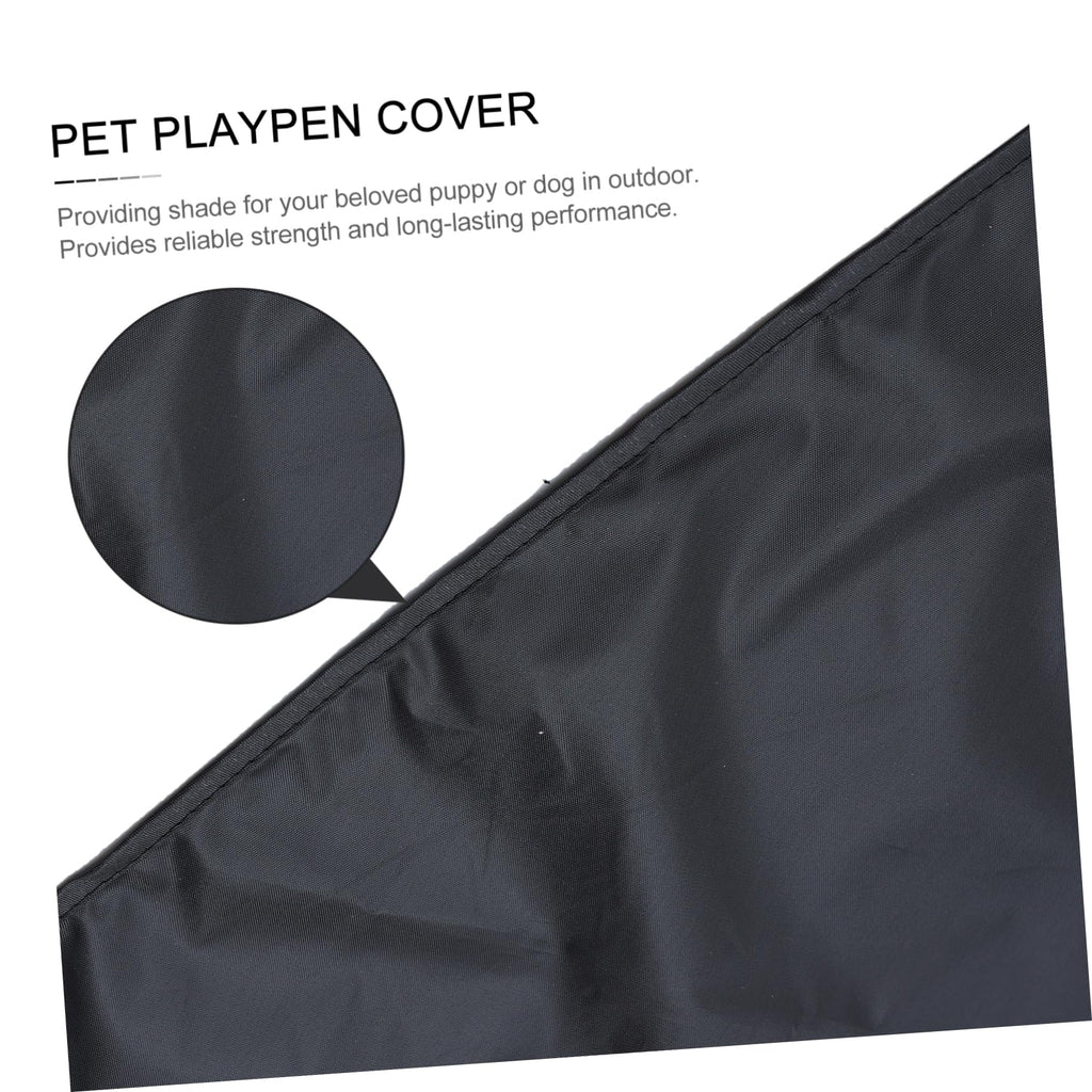 Sunproof Waterproof Dog Playpen Roof Cover Black I3648