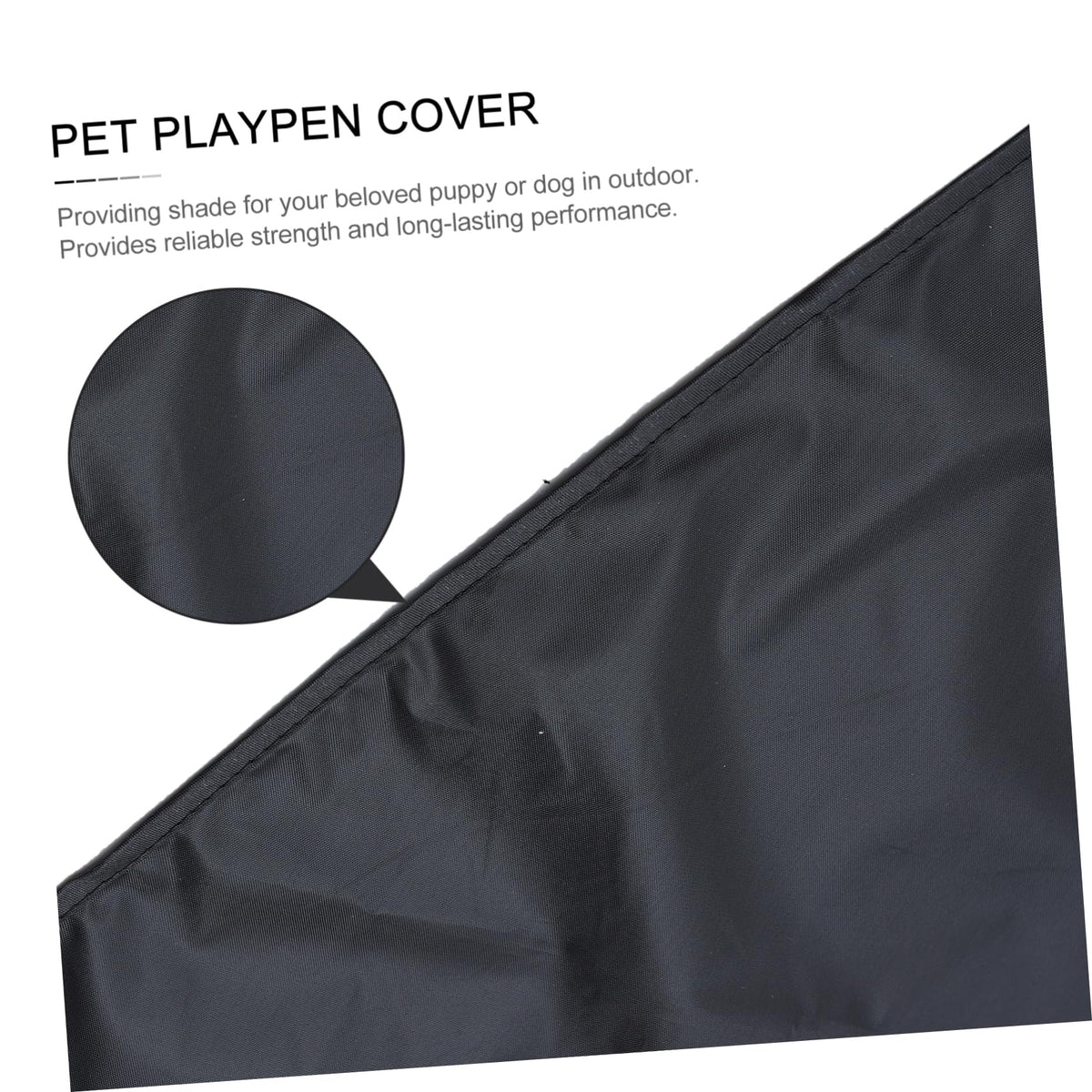 Sunproof Waterproof Dog Playpen Roof Cover Black I3648