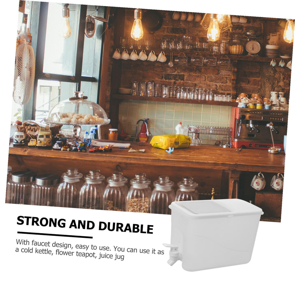 White PP Water Jug with Faucet U871308