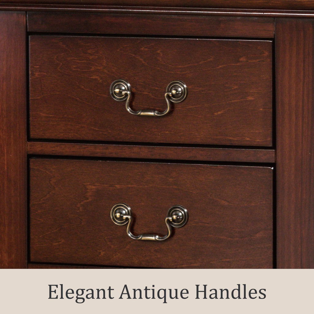 Solid Wood Nightstands Set of 2 with Drawers F335