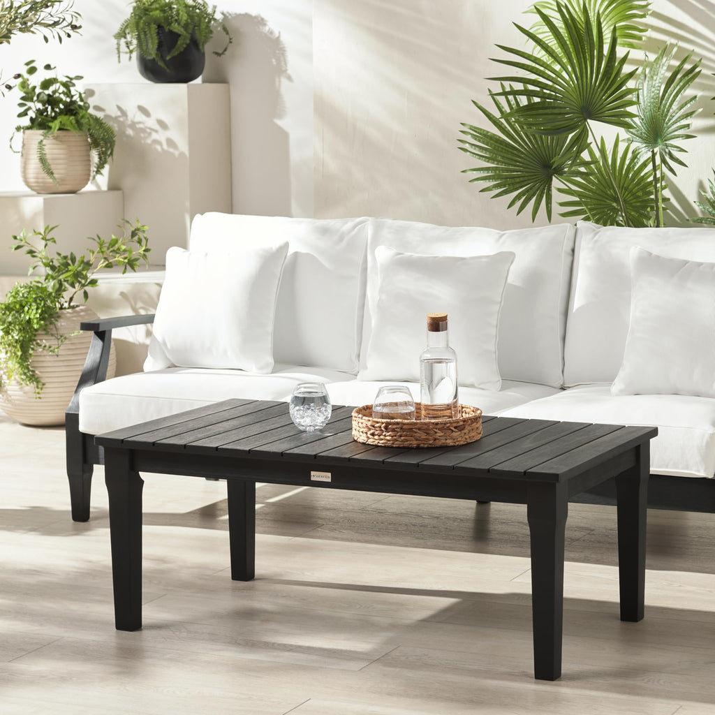 Black Solid Wood Coffee Table T519